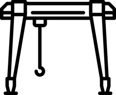 Harbor Crane Simple Line Art Svg, Free Vectors File